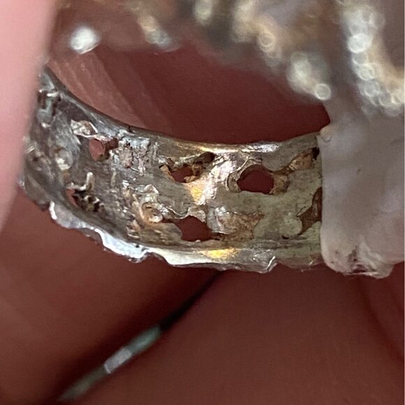 Ring Size 8 Brutalist Design Dome Sterling Silver 925 Women - Picture 11 of 11